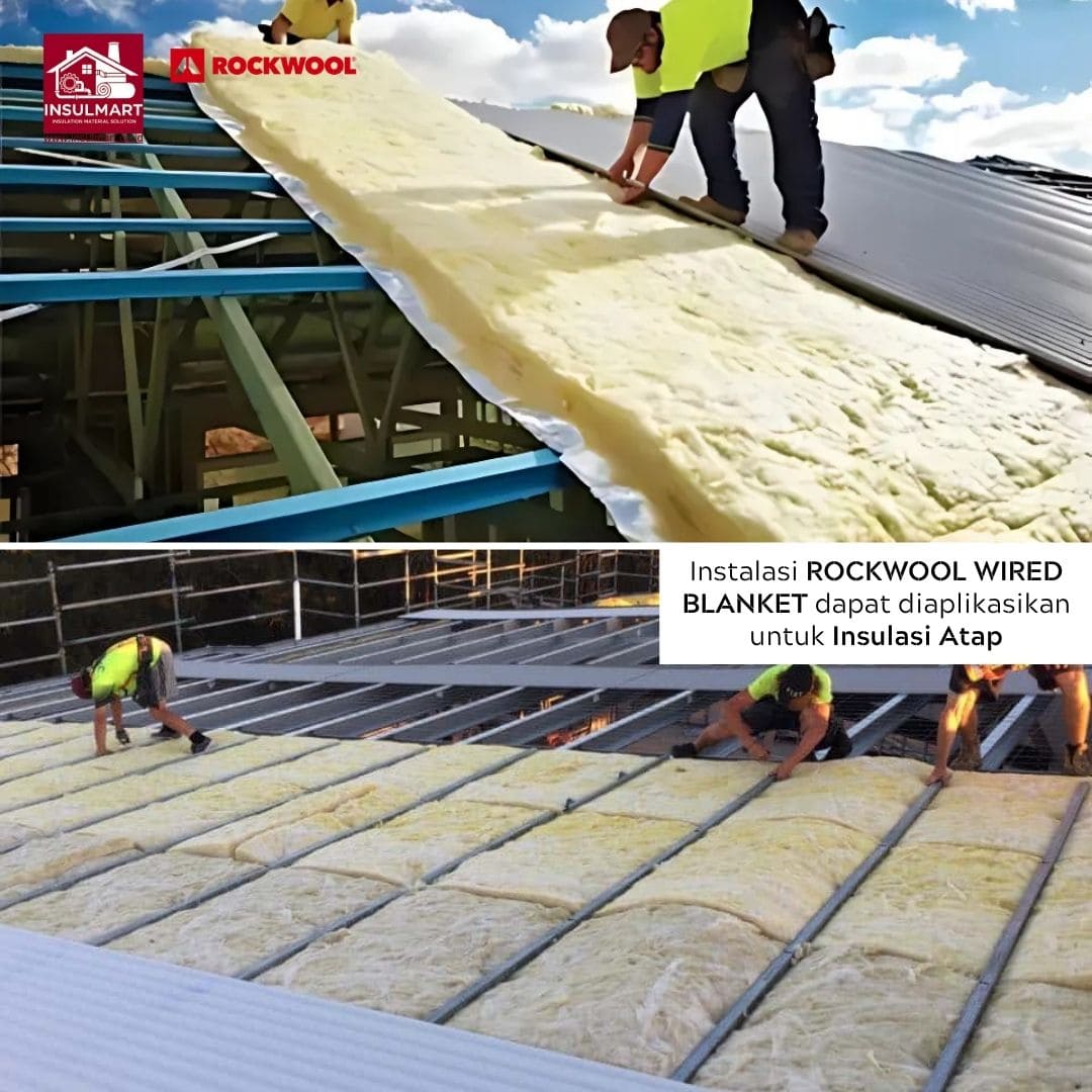 Gambar 3 Rockwool Wired Blanket (Roll pakai Kawat) Merk Rockwool