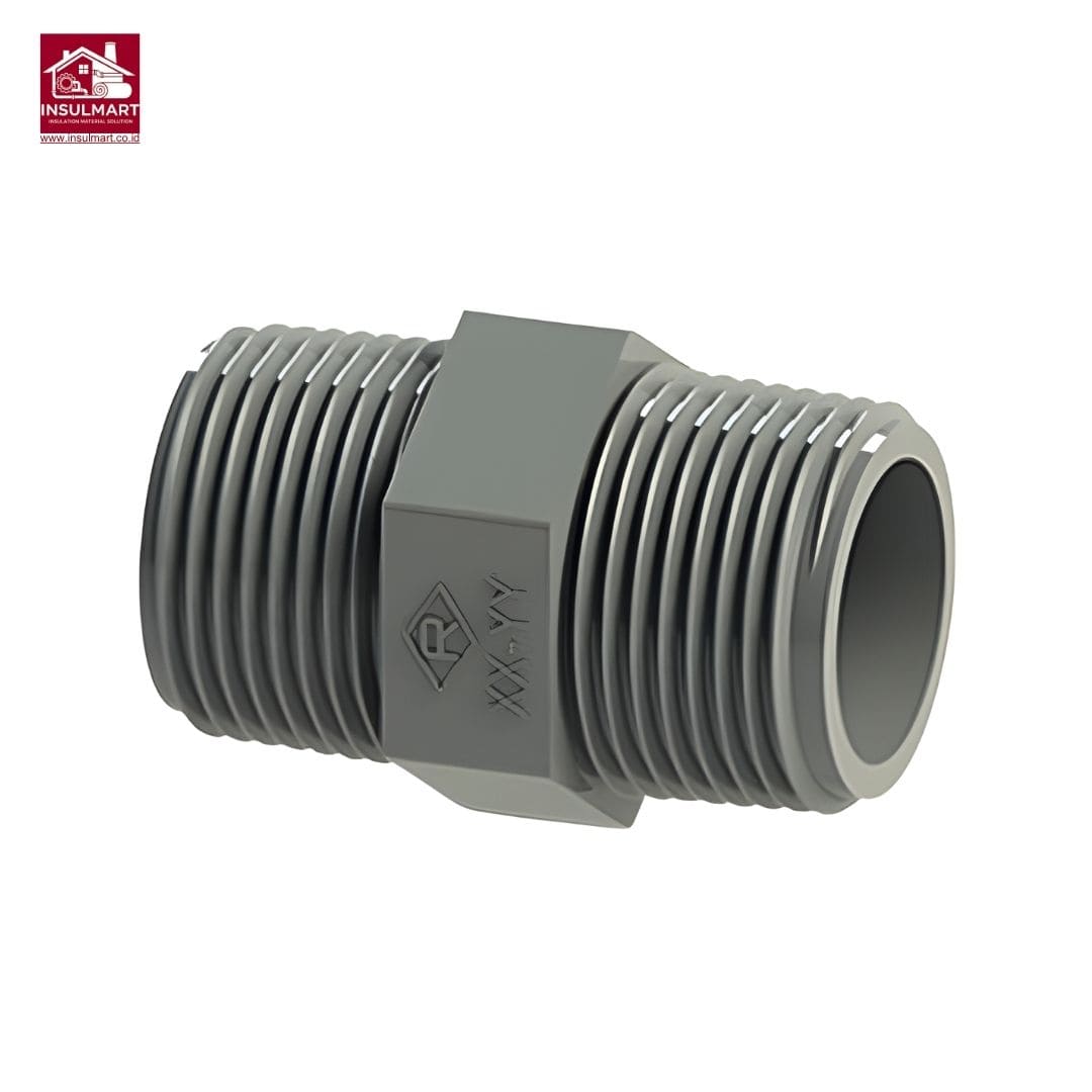 Double Nipple (AW) Standard JIS K 6743 Aplikasi Air Bersih Merk Rucika 1