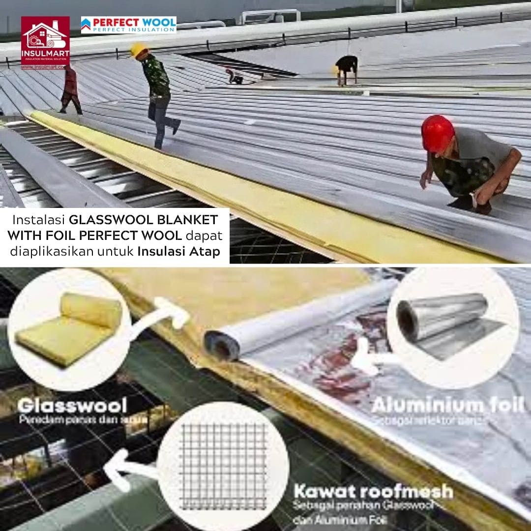 Glasswool Blanket With Foil Merk Perfect Wool 2